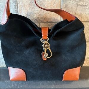 Dooney and Bourke Large Black Suede tote
